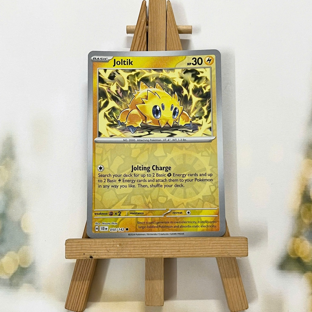 Thẻ hình Pokemon Joltik 050/142 - Lá bài lẻ Stellar Crown Common Reverse Holo tiếng Anh chính hãng