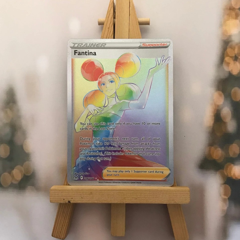 Thẻ hình Pokemon Fantina 206/196 - Lá bài lẻ Sword & Shield: Lost Origin Hyper Rare tiếng Anh chính hãng