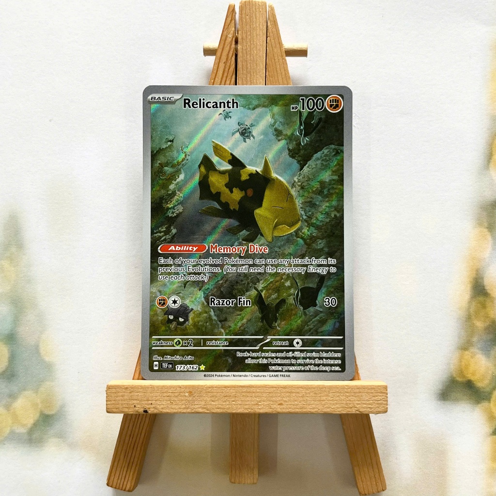 Thẻ hình Pokemon Relicanth 173/162 - Lá bài Temporal Forces Illustration Rare tiếng Anh chính hãng