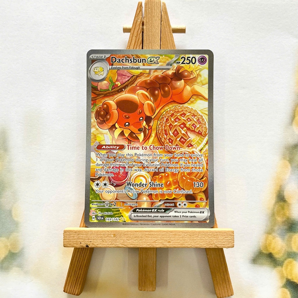 Thẻ hình Pokemon Dachsbun ex 169/142 - Lá bài Stellar Crown Special Illustration Rare tiếng Anh chính hãng