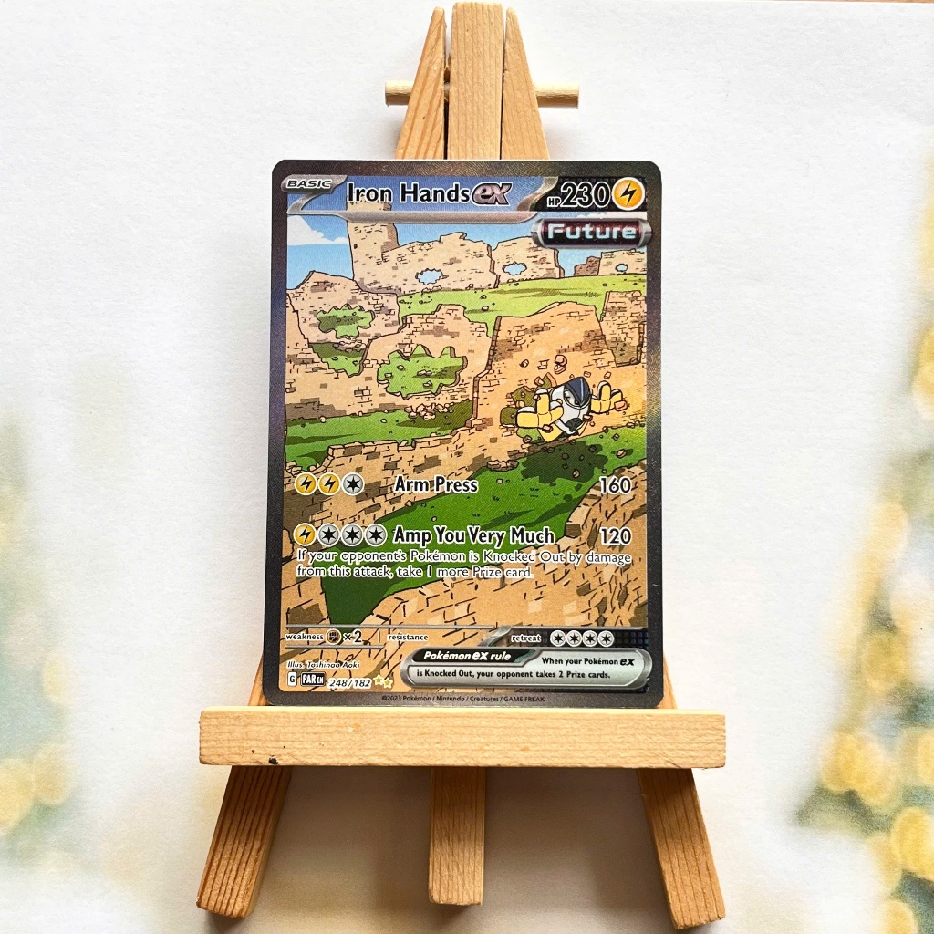 Thẻ Pokemon Iron Hands ex 248/182 - Lá bài Scarlet&Violet Paradox Rift Special Illustration Rare tiếng Anh chính hãng