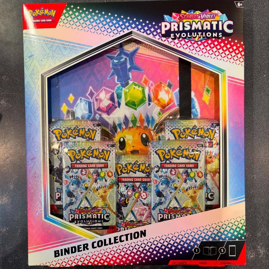 Hộp thẻ bài Prismatic Evolutions Binder Collection - Pokemon TCG Scarlet & Violet Box tiếng Anh chính hãng