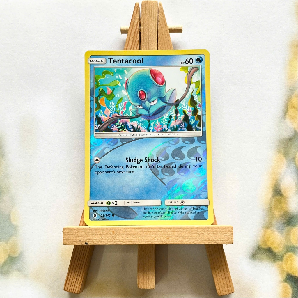 Thẻ hình Pokemon Tentacool 23/145 - Lá bài Guardians Rising Common Reverse Holo tiếng Anh chính hãng