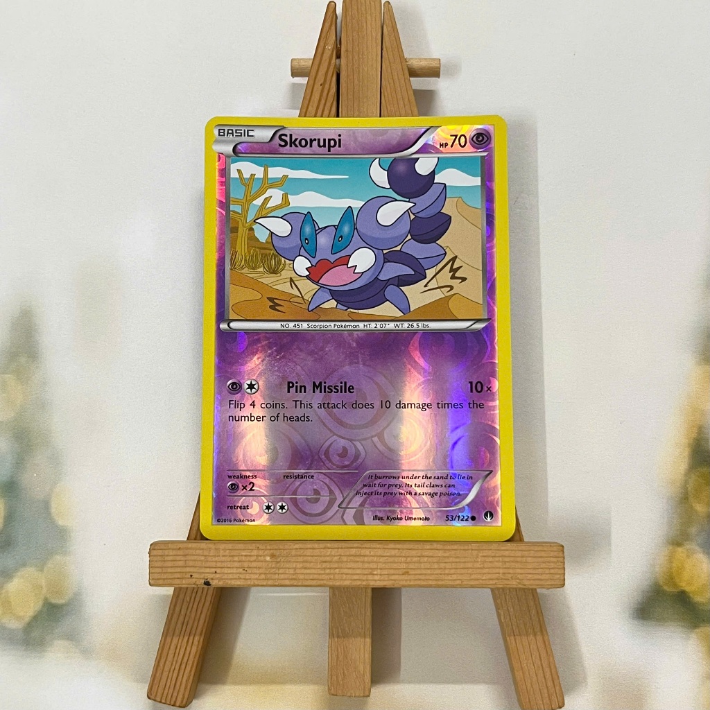Thẻ hình Pokemon Skorupi 53/122 - Lá bài XY: Breakpoint Common Reverse Holo tiếng Anh chính hãng