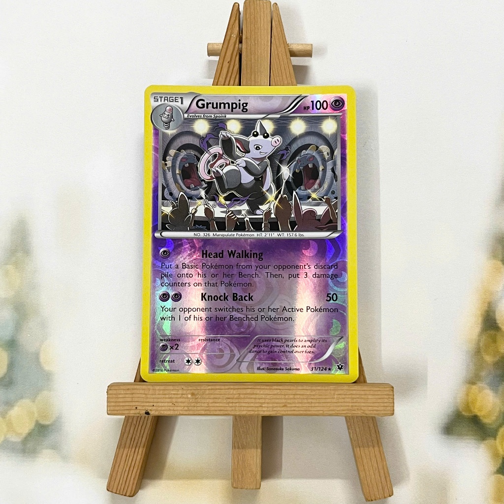Thẻ hình Pokemon Grumpig 31/124 - Lá bài XY: Fates Collide Rare Reverse Holo tiếng Anh chính hãng