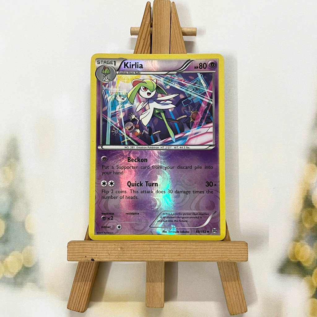 Thẻ hình Pokemon Kirlia 69/162 - Lá bài XY: Breakthrough Uncommon Reverse Holo tiếng Anh chính hãng