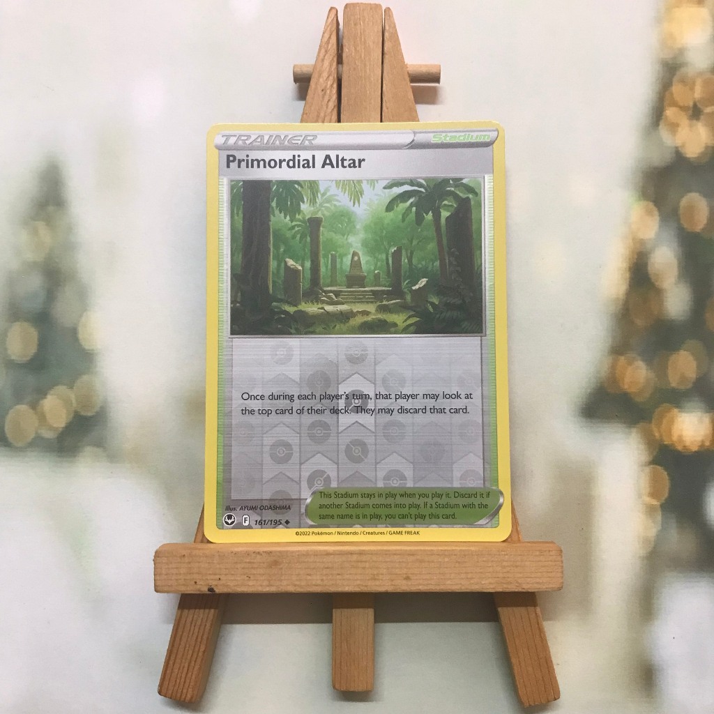 Thẻ hình Pokemon Primordial Altar 161/195 -Lá bài Sword&Shield Silver Tempest Uncommon Reverse Holo tiếng Anh chính hãng