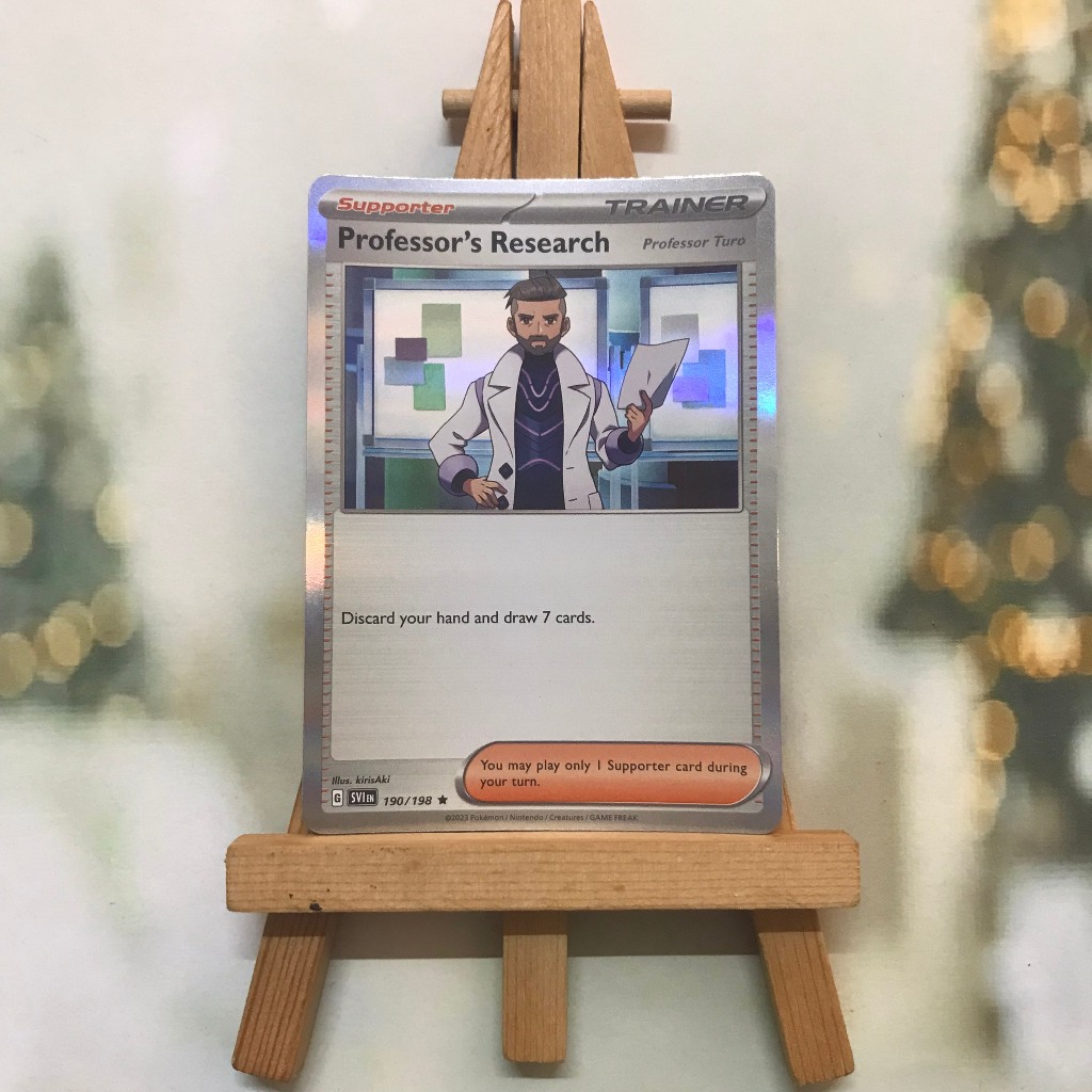 Thẻ Pokemon Professor's Research Professor Turo 190/198 - Lá bài Scarlet & Violet Base Set Reverse Holo Rare tiếng Anh chính hãng
