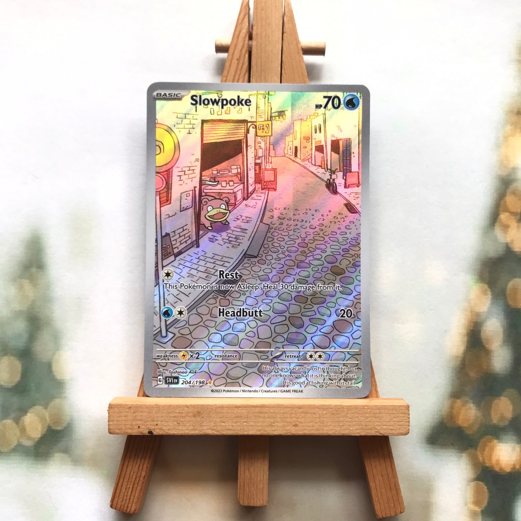 Thẻ hình Pokemon Slowpoke 204/198 - Lá bài lẻ Scarlet & Violet Base Set Illustration Rare tiếng Anh chính hãng