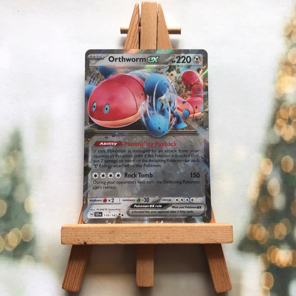 Thẻ hình Pokemon Orthworm ex 110/142 - Lá bài lẻ Stellar Crown Ultra Rare tiếng Anh chính hãng