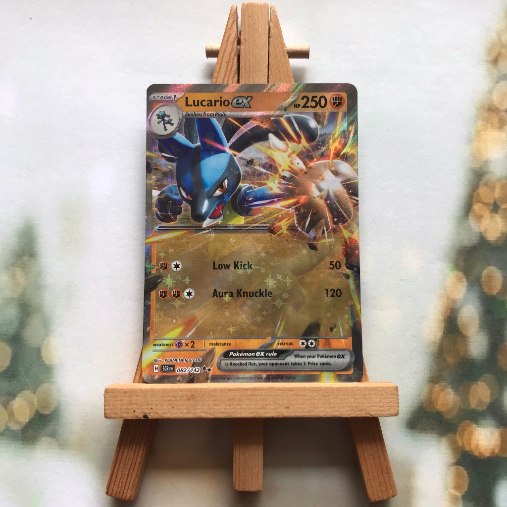 Thẻ hình Pokemon Lucario ex 082/142 - Lá bài lẻ Stellar Crown Ultra Rare tiếng Anh chính hãng