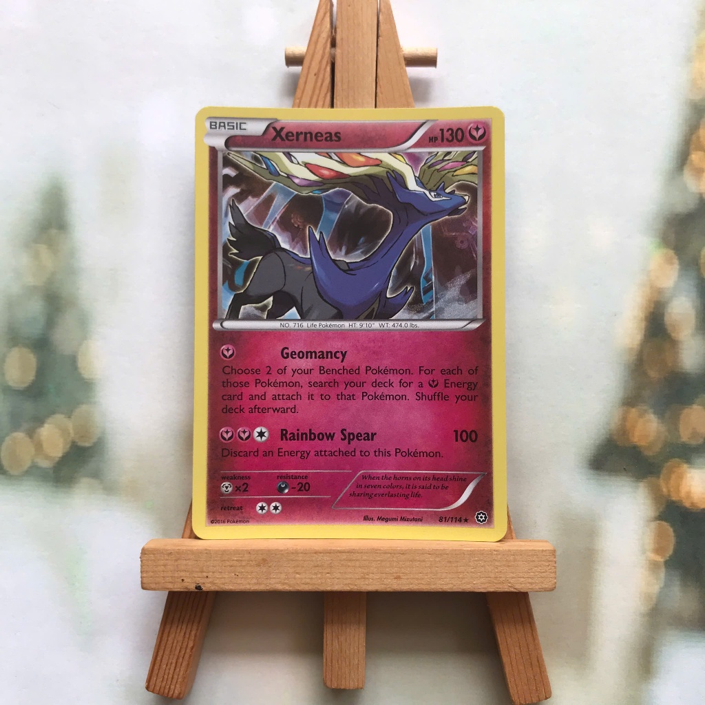 Thẻ hình Pokemon Xerneas 81/114 - Lá bài lẻ Steam Siege Reverse Holo Rare tiếng Anh chính hãng
