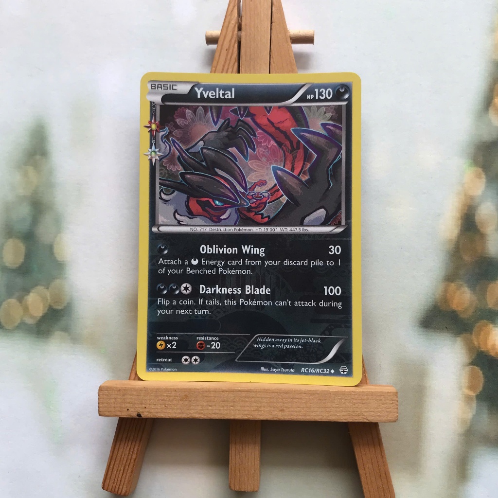 Thẻ hình Pokemon Yveltal RC16/RC32 - Lá bài Generations Radiant Collection Holo tiếng Anh chính hãng