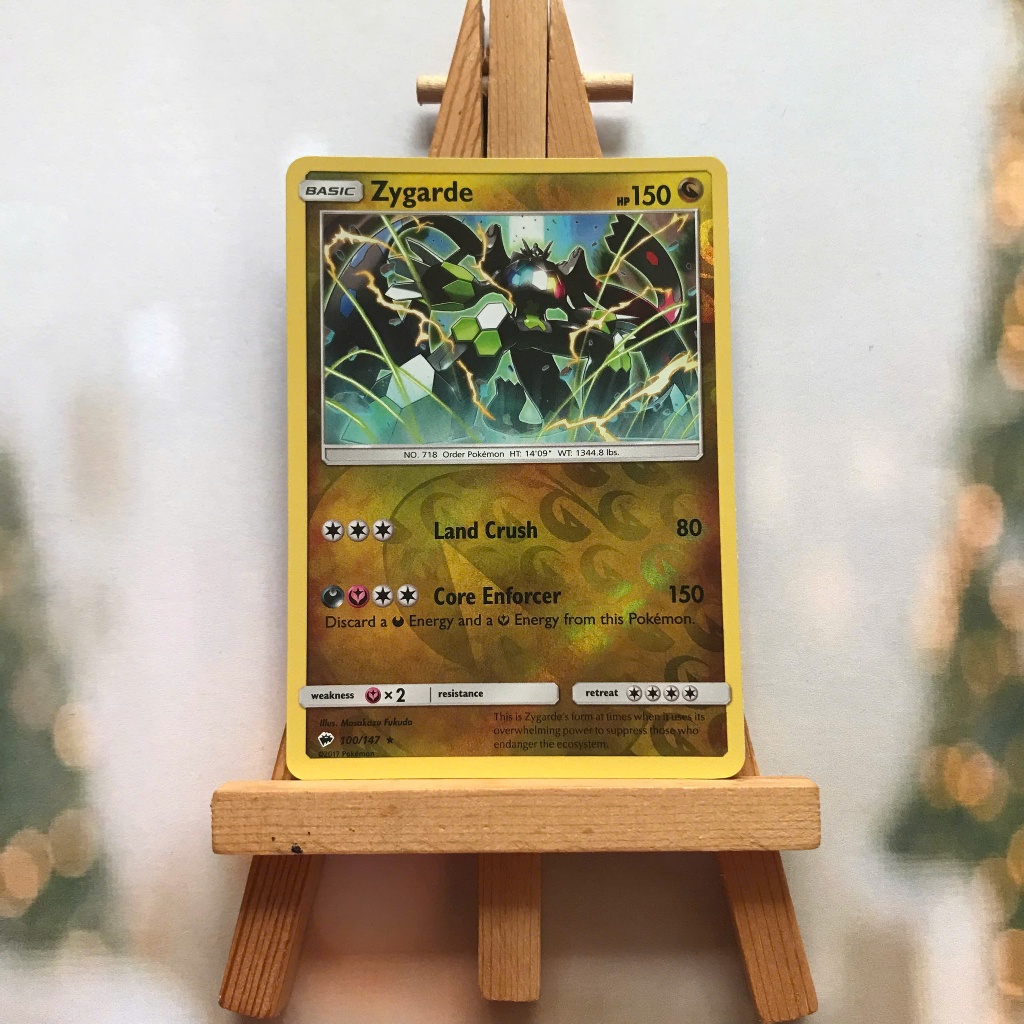 Thẻ hình Pokemon Zygarde 100/147 - Lá bài lẻ Burning Shadows Rare Reverse Holo tiếng Anh chính hãng