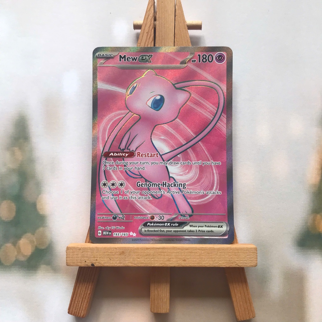 Thẻ hình Pokemon Mew ex 193/165 - Lá bài lẻ Scarlet & Violet 151 Full Art Secret Rare tiếng Anh chính hãng