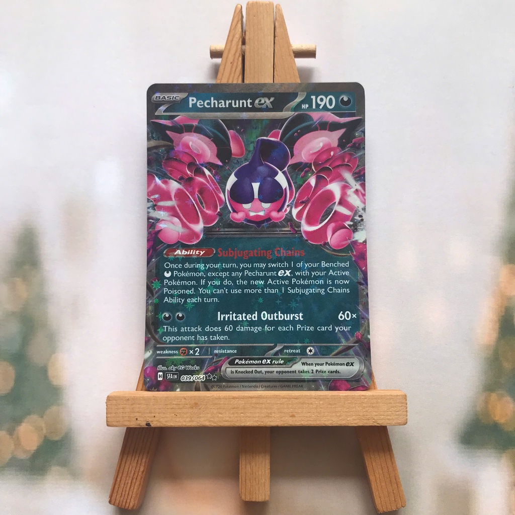 Thẻ hình Pokemon Pecharunt ex 039/064 - Lá bài lẻ Shrouded Fable Ultra Rare tiếng Anh chính hãng