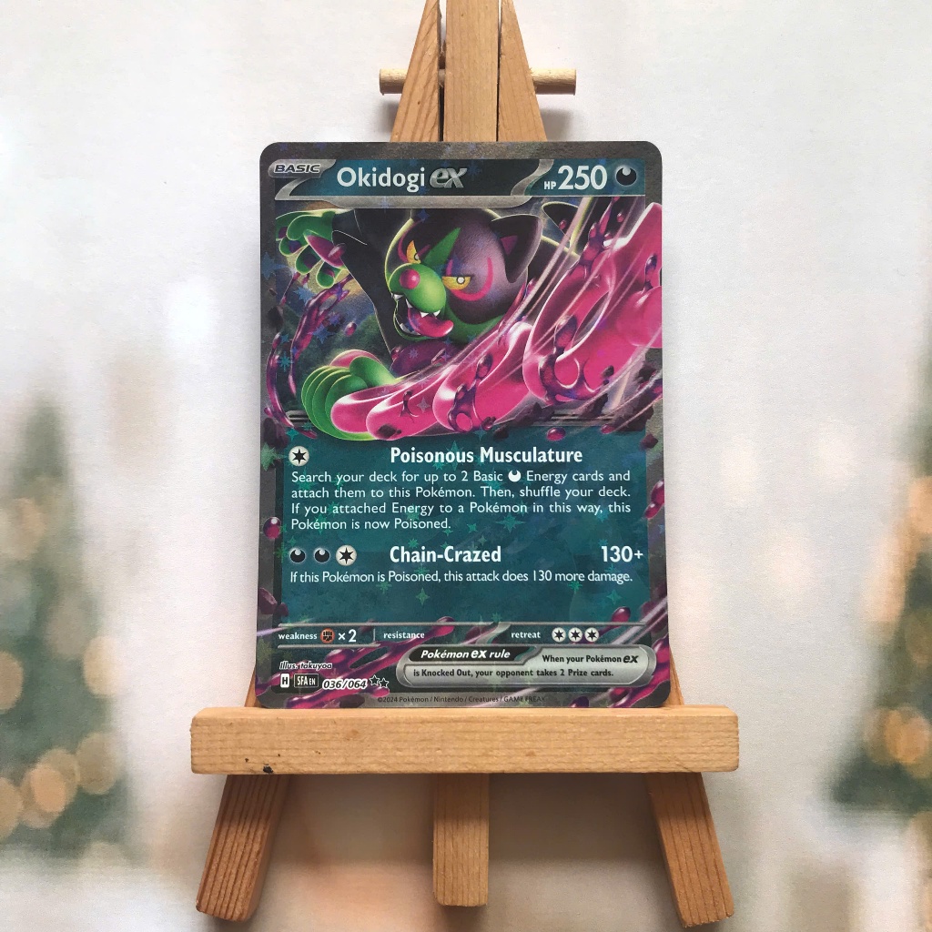 Thẻ hình Pokemon Okidogi ex 036/064 - Lá bài lẻ Shrouded Fable Ultra Rare tiếng Anh chính hãng