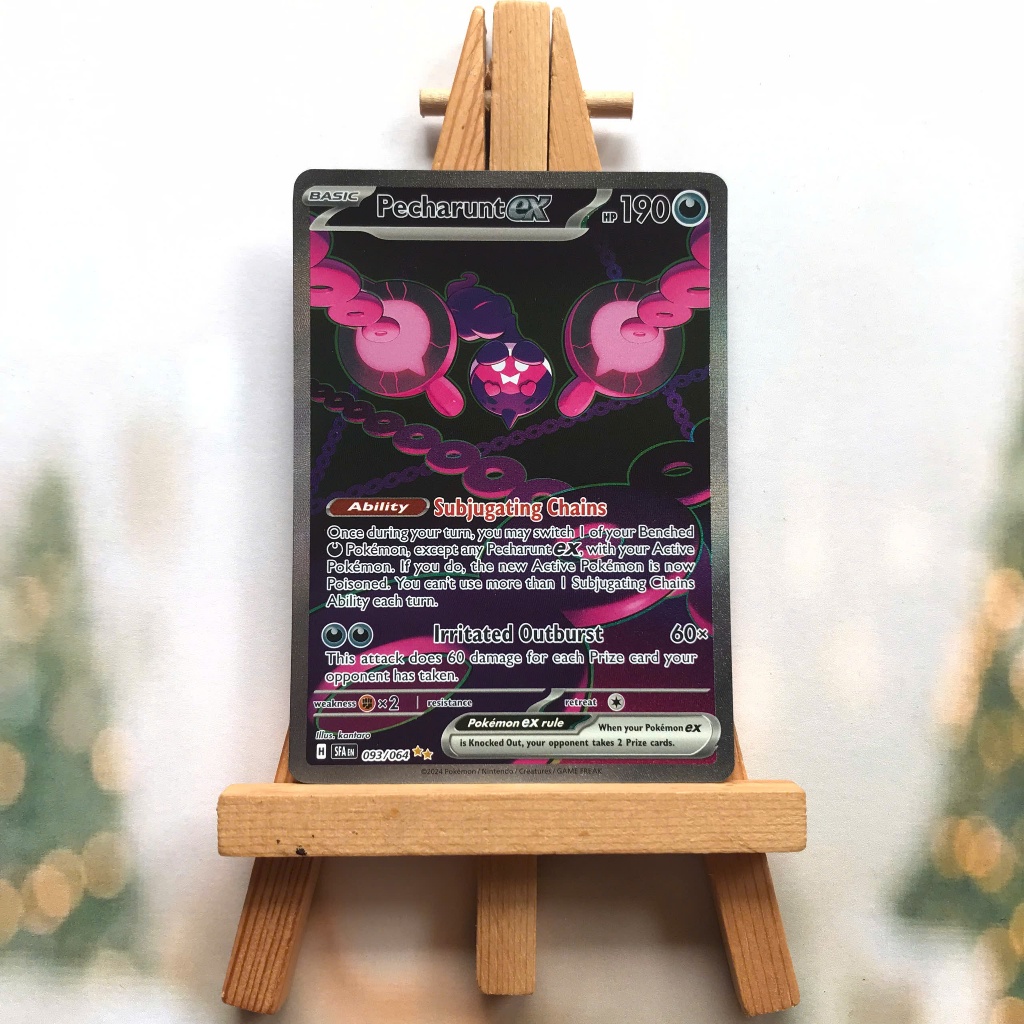 Thẻ hình Pokemon Pecharunt ex 093/064 - Lá bài lẻ Shrouded Fable Special Illustration Rare tiếng Anh chính hãng
