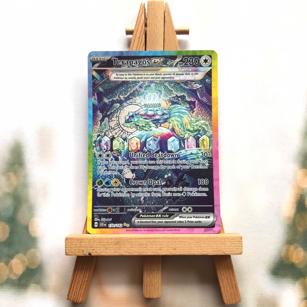 Thẻ hình Pokemon Terapagos ex 170/142 - Lá bài lẻ Stellar Crown Special Illustration Rare tiếng Anh chính hãng