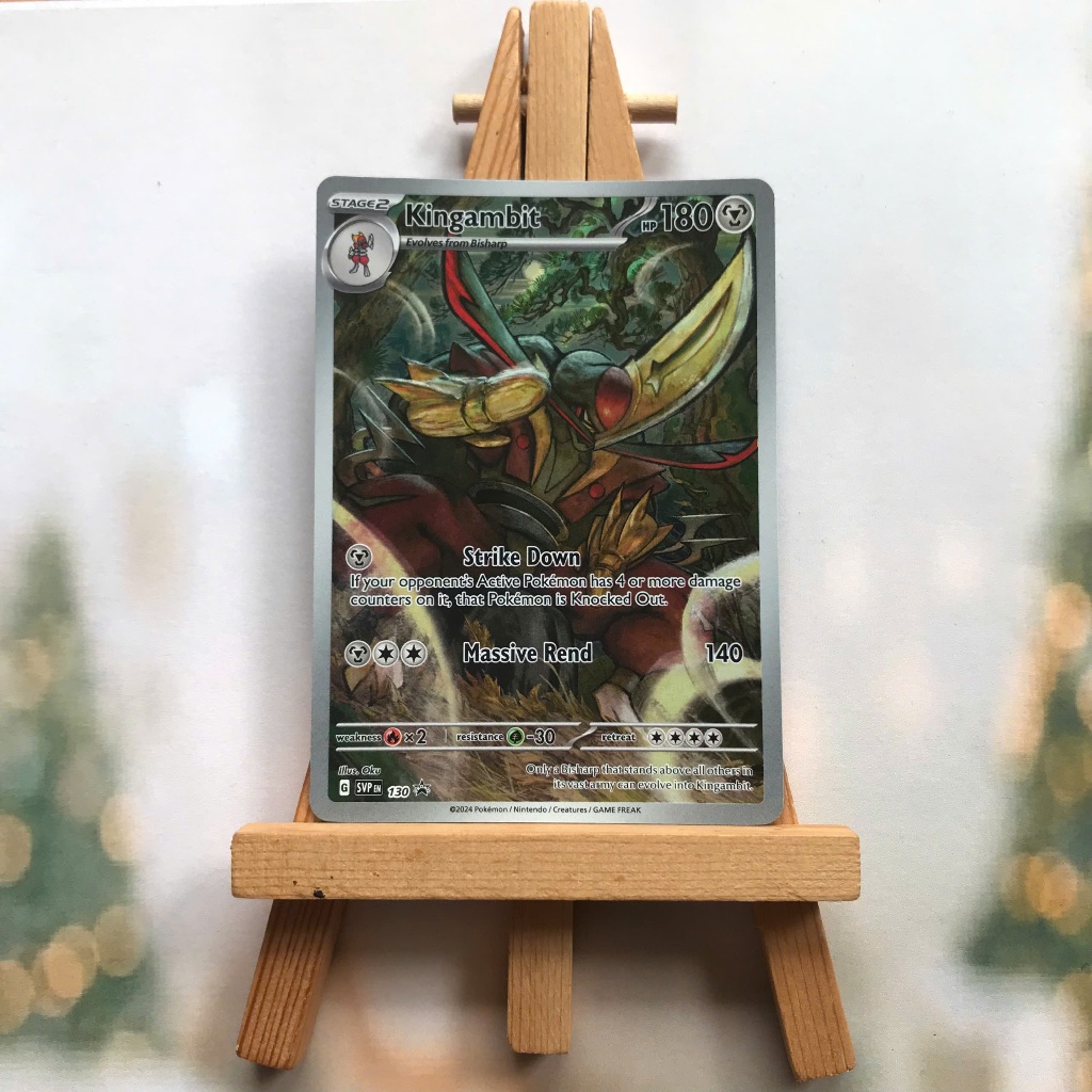 Thẻ hình Pokemon Kingambit SVP130 - Lá bài lẻ Illustration Rare Promo tiếng Anh chính hãng