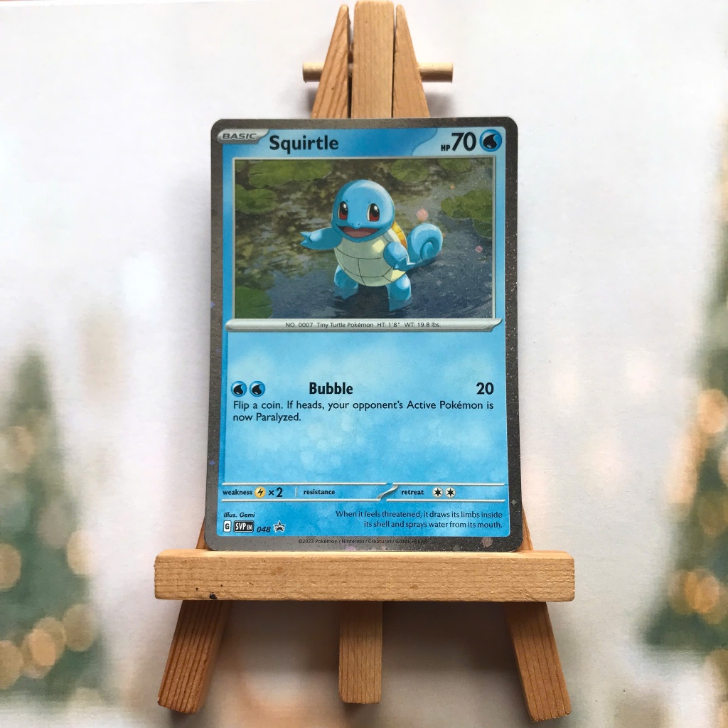 Thẻ hình Pokemon Squirtle SVP048 - Lá bài Scarlet & Violet Promo 151 Poster Collection tiếng Anh chính hãng