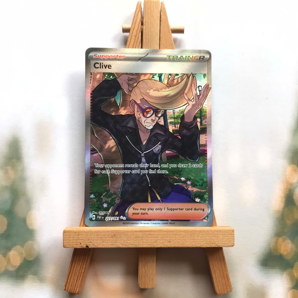 Thẻ hình Pokemon Clive 227/091 - Lá bài Scarlet & Violet Paldean Fates Illustration Rare tiếng Anh chính hãng
