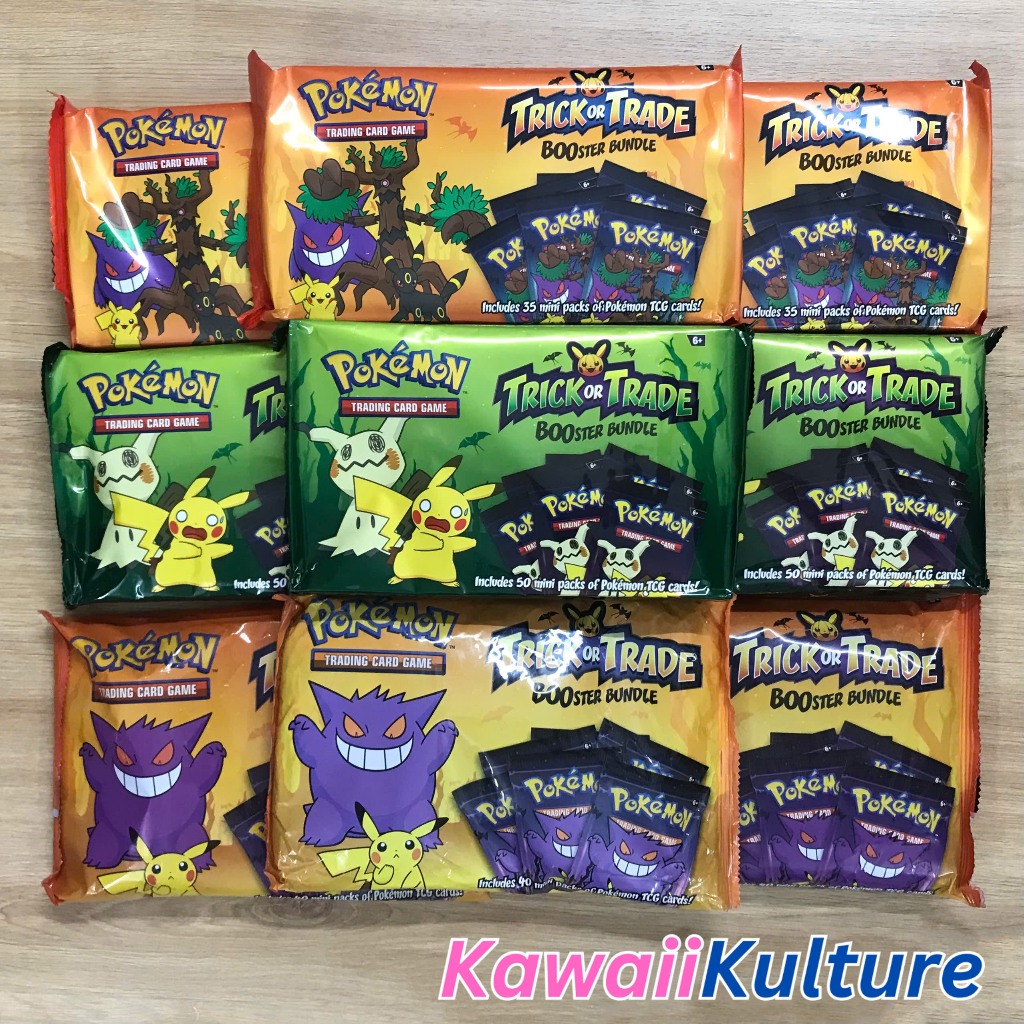 Hộp thẻ bài tăng cường Trick or Trade 2034 2023 2022 - Pokemon Halloween Booster Bundle Box TCG chính hãng