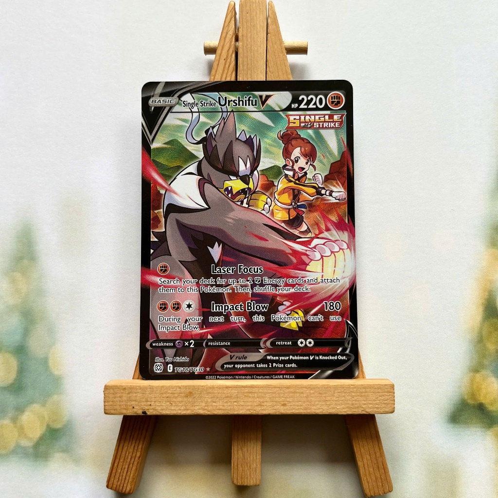 Thẻ hình Pokemon Single Strike Urshifu V TG18/TG30 - Lá bài lẻ Ultra Rare tiếng Anh chính hãng