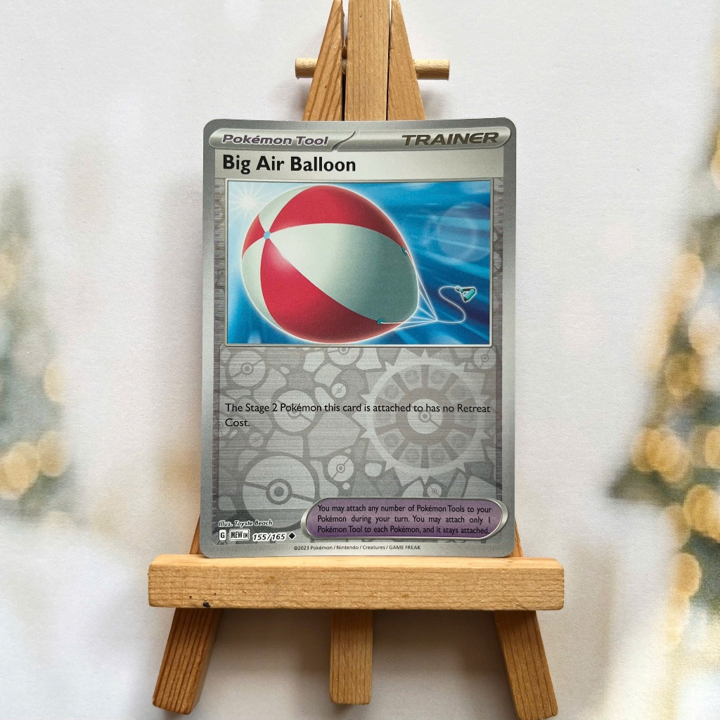 Thẻ hình Pokemon Big Air Balloon 155/165 - Lá bài Scarlet & Violet 151 Uncommon Reverse Holo tiếng Anh chính hãng