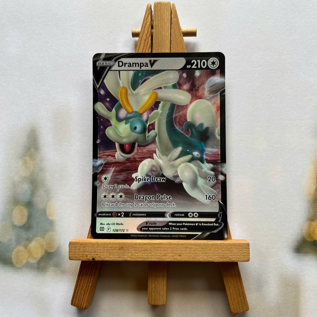 Thẻ hình Pokemon Drampa V 128/172 - Lá bài lẻ Brilliant Stars Ultra Rare tiếng Anh chính hãng
