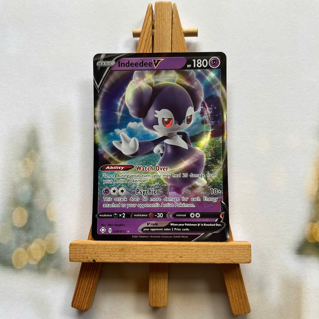 Thẻ hình Pokemon Indeedee V 039/072 - Lá bài Shining Fates Ultra Rare tiếng Anh chính hãng