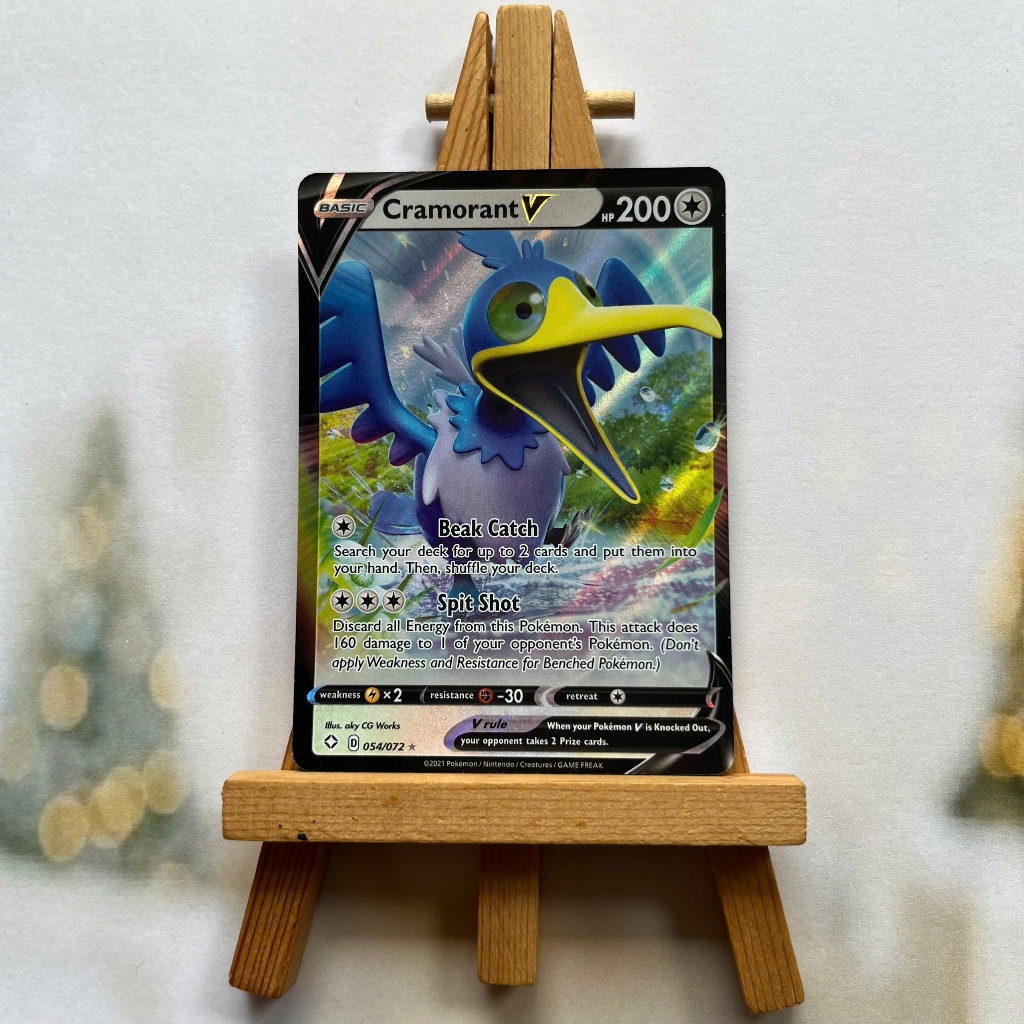 Thẻ hình Pokemon Cramorant V 054/072 - Lá bài Shining Fates Ultra Rare tiếng Anh chính hãng