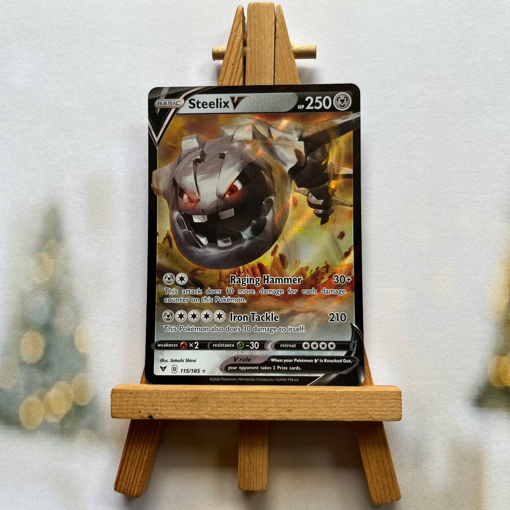 Thẻ hình Pokemon Steelix V 115/185 - Lá bài lẻ Vivid Voltage Ultra Rare tiếng Anh chính hãng