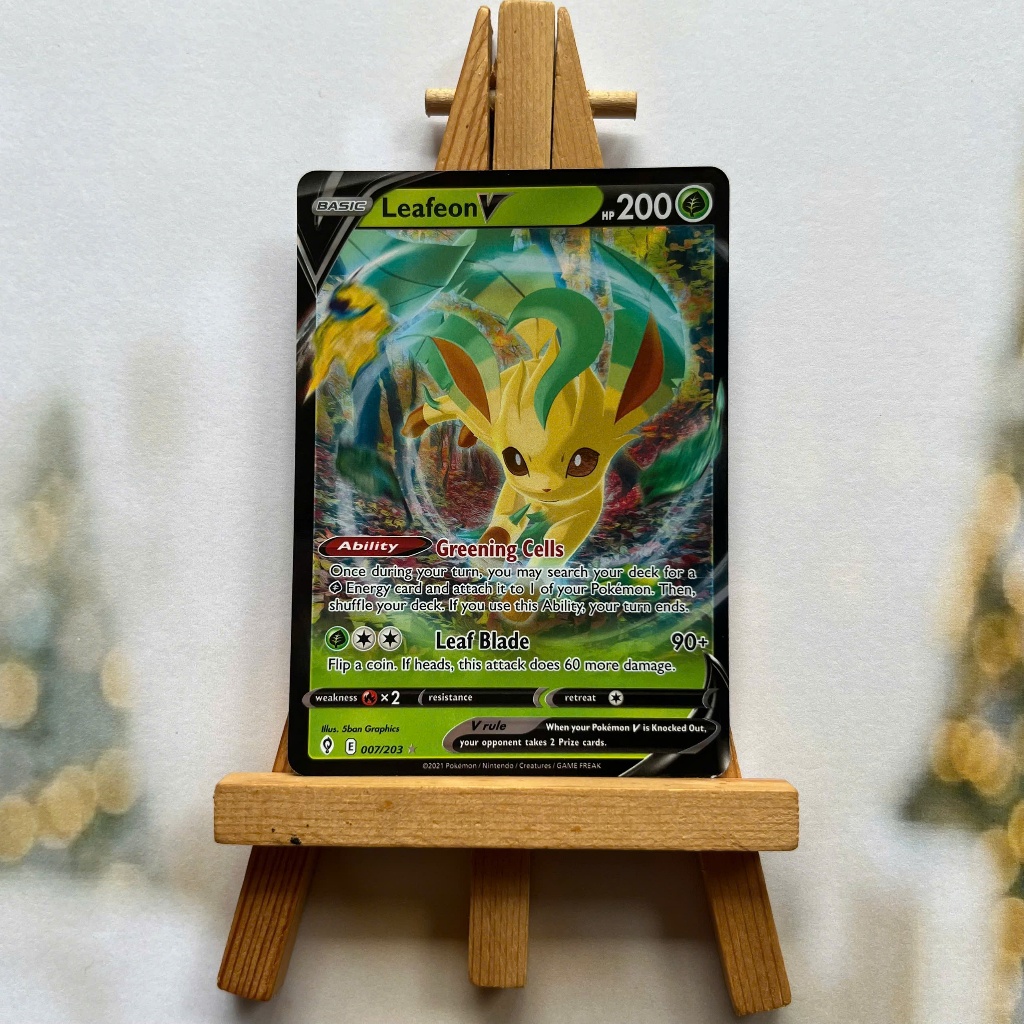 Thẻ hình Pokemon Leafeon V 007/203 - Lá bài lẻ Evolving Skies Ultra Rare tiếng Anh chính hãng