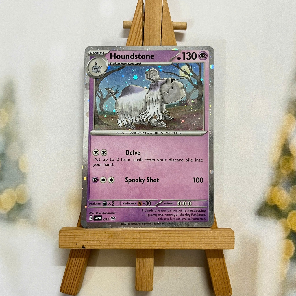Thẻ hình Pokemon Houndstone SVP042 - Lá bài lẻ Scarlet & Violet Promo tiếng Anh chính hãng