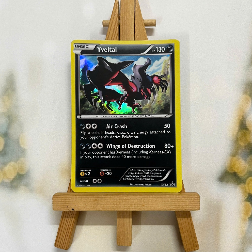 Thẻ hình Pokemon Yveltal XY32 - Lá bài lẻ XY Holo Promo tiếng Anh chính hãng