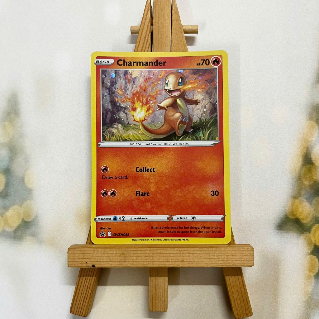 Thẻ hình Pokemon Charmander SWSH092 - Lá bài lẻ Sword & Shield Holo Promo tiếng Anh chính hãng