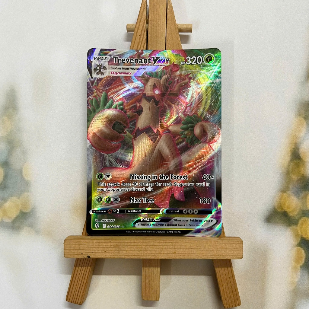 Thẻ hình Pokemon Trevenant VMAX 014/203 - Lá bài lẻ Evolving Skies Ultra Rare tiếng Anh chính hãng