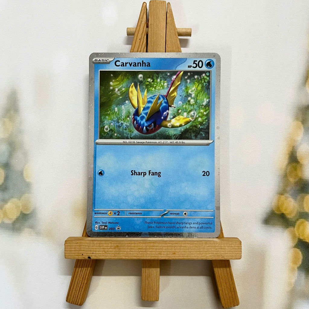 Thẻ hình Pokemon Carvanha SVP093 - Lá bài lẻ Scarlet & Violet Holo Promo tiếng Anh chính hãng