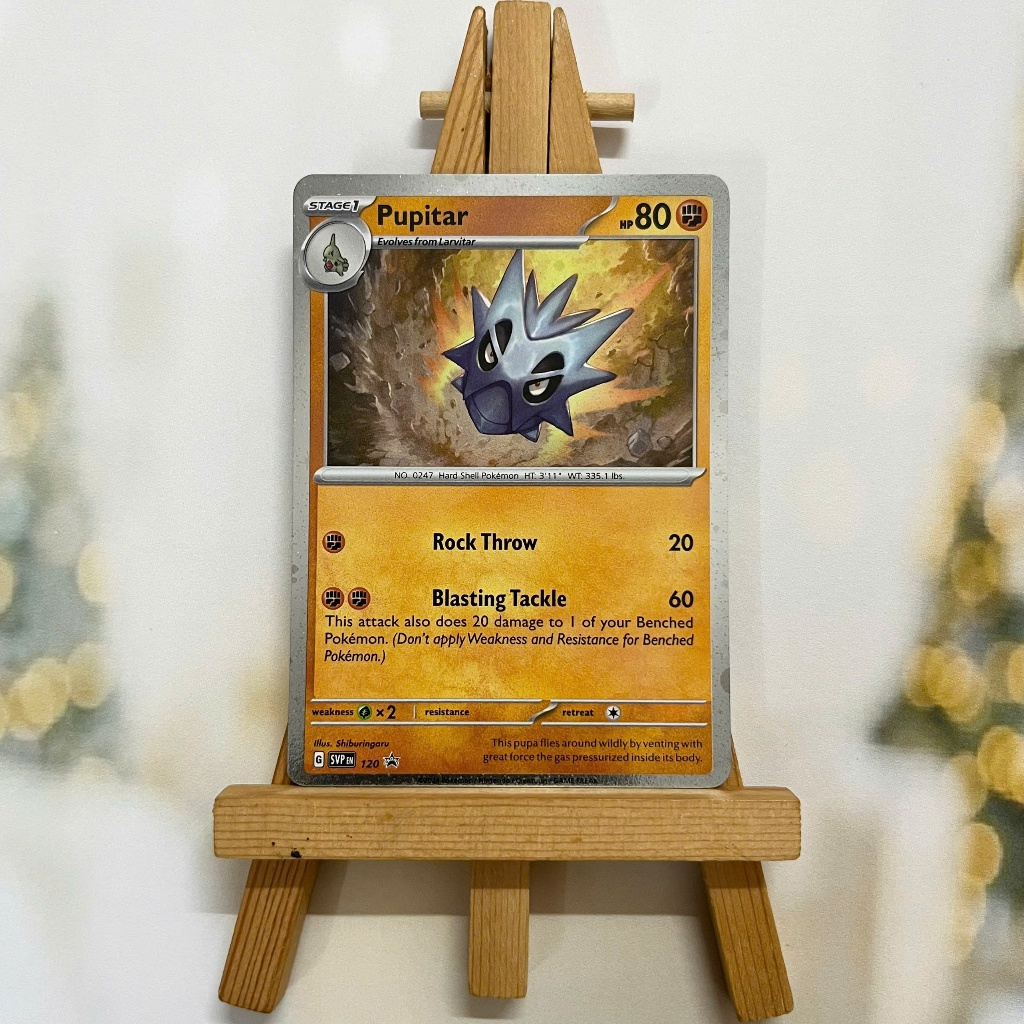 Thẻ hình Pokemon Pupitar SVP120 - Lá bài lẻ Scarlet & Violet Holo Promo tiếng Anh chính hãng