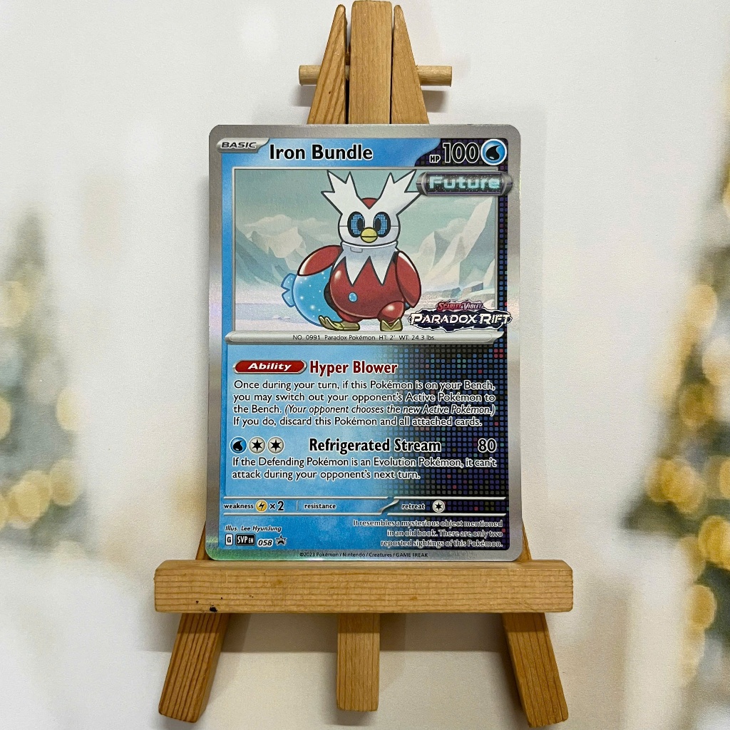 Thẻ hình Pokemon Iron Bundle SVP058 - Lá bài lẻ Scarlet & Violet Prerelease Promo tiếng Anh chính hãng