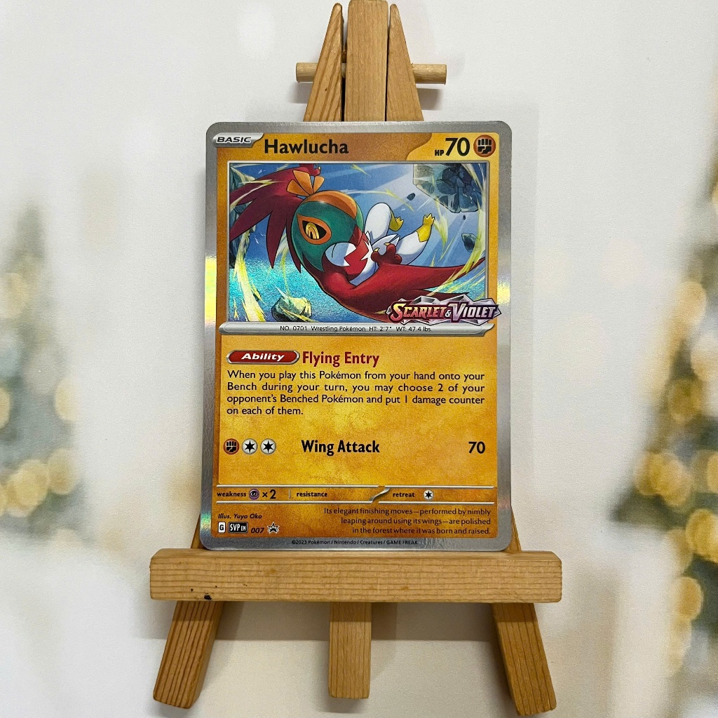 Thẻ hình Pokemon Hawlucha SVP007 - Lá bài lẻ Scarlet & Violet Prerelease Promo tiếng Anh chính hãng