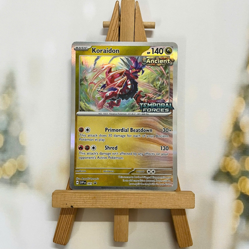 Thẻ hình Pokemon Koraidon SVP091 - Lá bài lẻ Scarlet & Violet Prerelease Promo tiếng Anh chính hãng