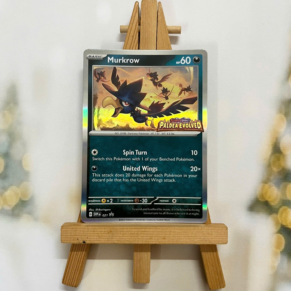 Thẻ hình Pokemon Murkrow SVP021 - Lá bài lẻ Scarlet & Violet Prelease Promo tiếng Anh chính hãng