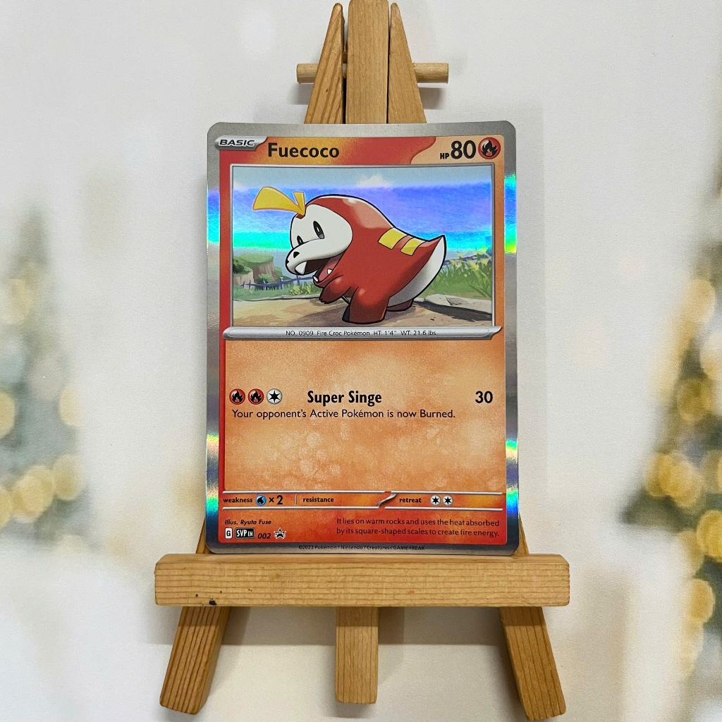 Thẻ hình Pokemon Fuecoco SVP002 - Lá bài lẻ Scarlet & Violet Holo Promo tiếng Anh chính hãng