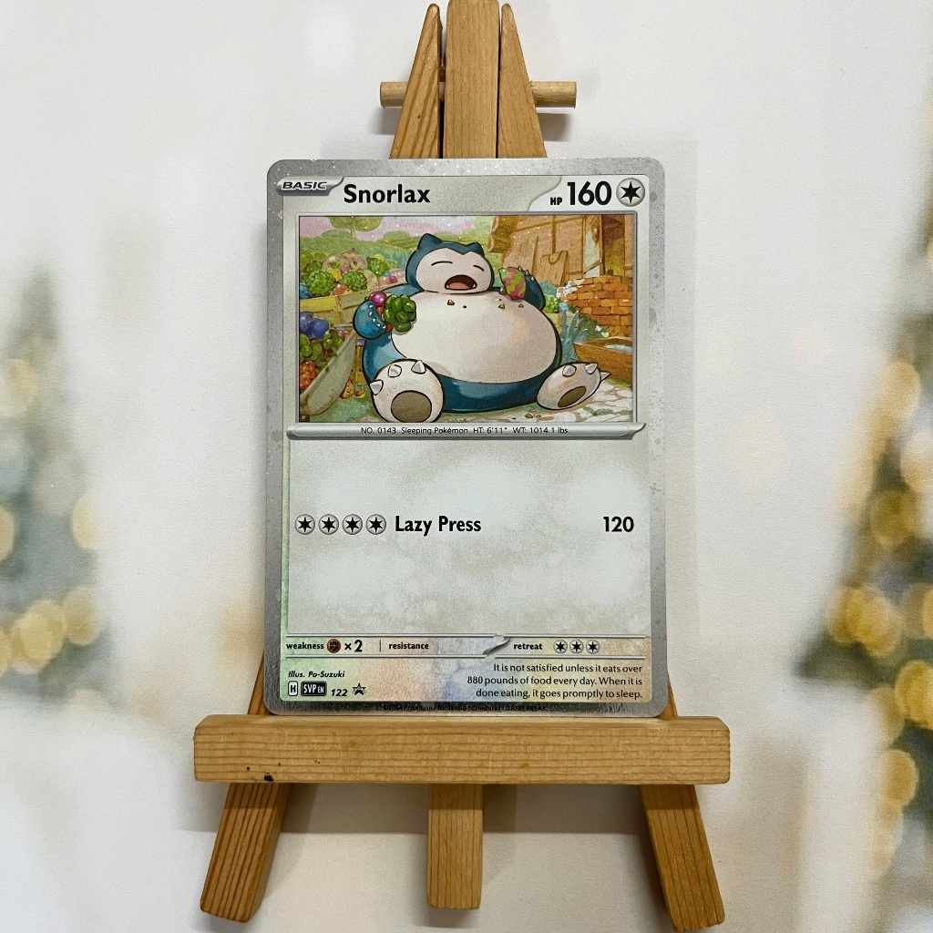 Thẻ hình Pokemon Snorlax SVP122 - Lá bài lẻ Scarlet & Violet Cosmos Holo Promo tiếng Anh chính hãng
