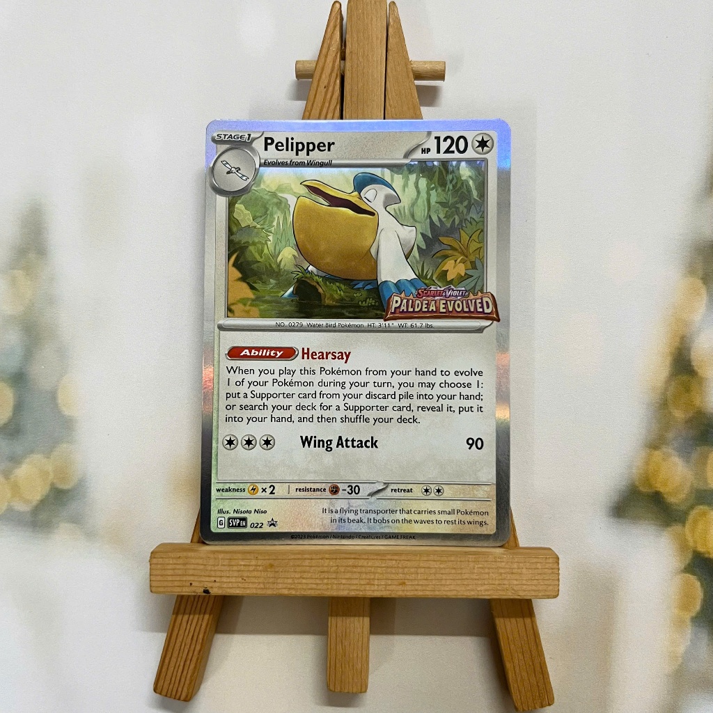 Thẻ hình Pokemon Pelipper SVP022 - Lá bài lẻ Scarlet & Violet Prelease Promo tiếng Anh chính hãng