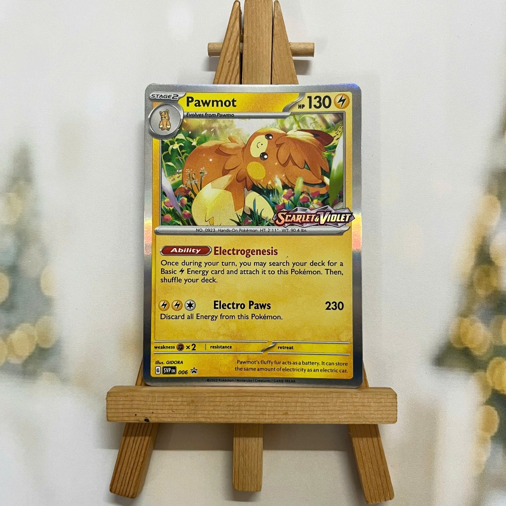 Thẻ hình Pokemon Pawmot SVP006 - Lá bài lẻ Scarlet & Violet Prerelease Promo tiếng Anh chính hãng