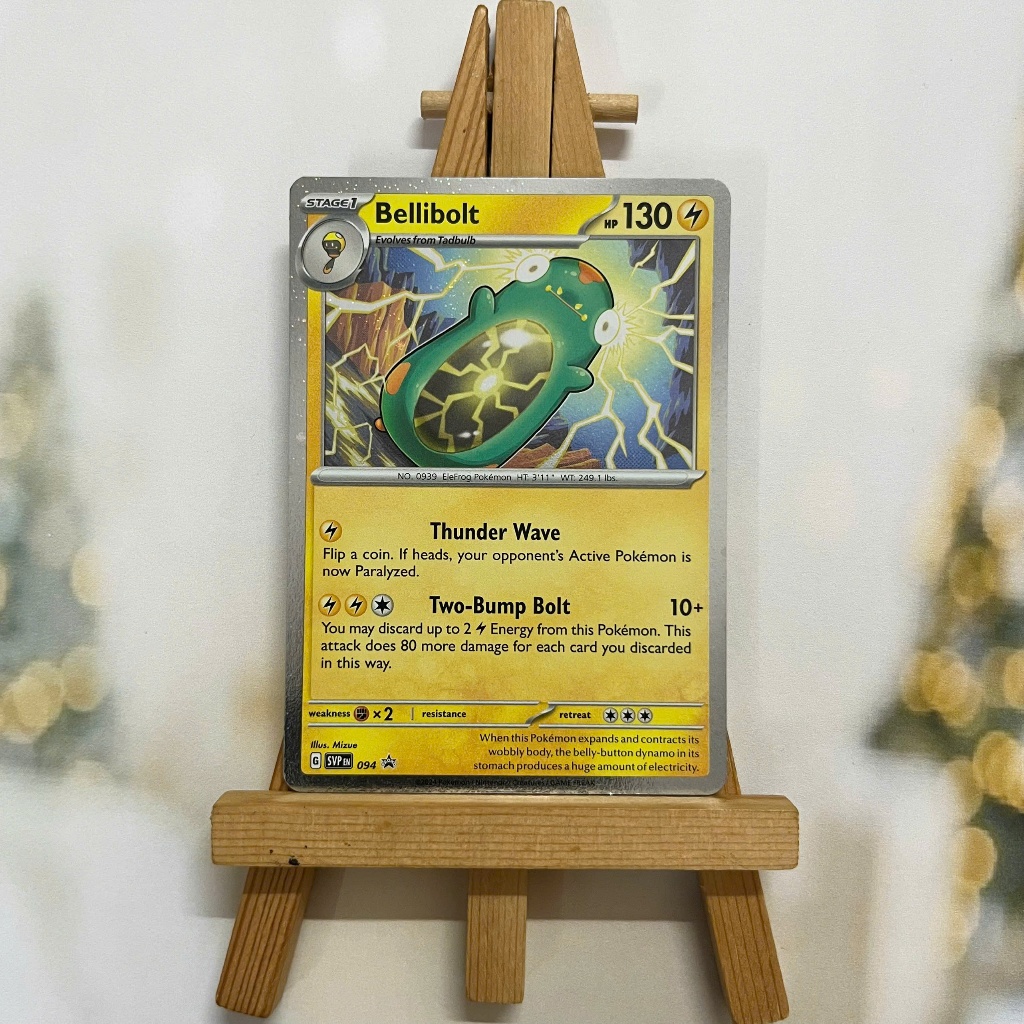 Thẻ hình Pokemon Bellibolt SVP094 - Lá bài lẻ Scarlet & Violet Holo Promo tiếng Anh chính hãng