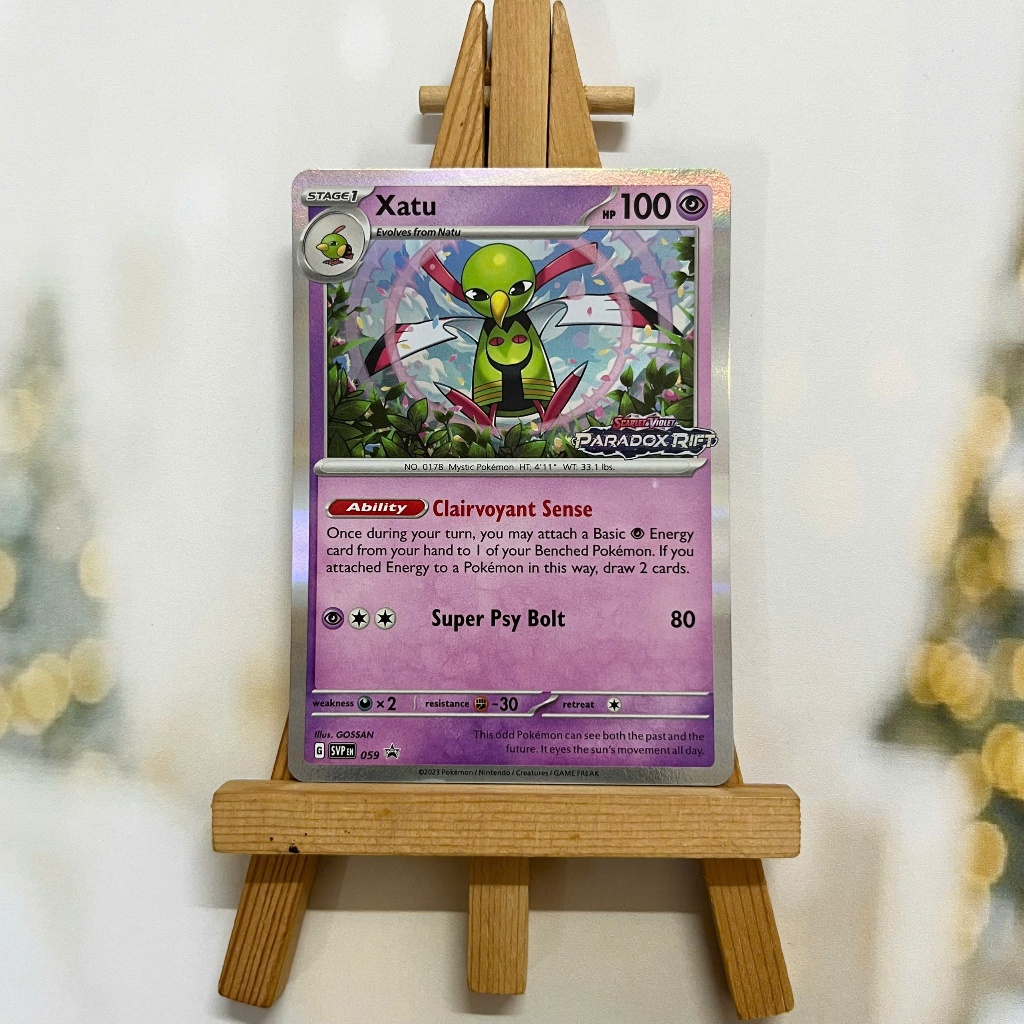 Thẻ hình Pokemon Xatu SVP059 - Lá bài lẻ Scarlet & Violet Prerelease Promo tiếng Anh chính hãng